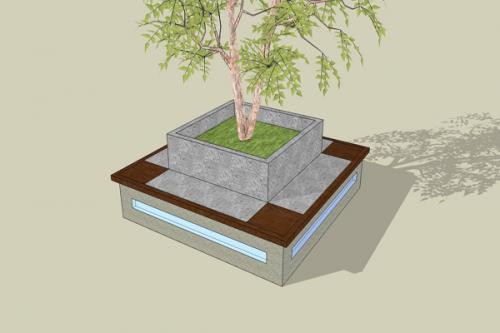 石材“擋墻”與“樹池”怎么打造呢？  第7張